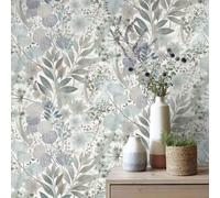 Papier Peint Doux Bleu Gris Secret Garden Secret Grove Erismann 1050624
