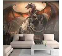 Papier peint Dragon castle-Taille L 300 x H 210 cm Imprimé