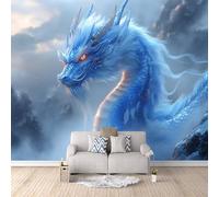 Papier Peint Dragon Oriental 500x280 cm Papier Peint Panoramique Effet 3D, Peinture Murale intissé Grande Style Chinois, pour Moderne Salon Chambre TV Fond