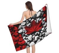 Papier peint drapeau du Canada Serviettes de bain pour salle de bain 81,3 x 132,1 cm, serviette de plage légère en microfibre anti-sable, séchage rapide, serviette de bain absorbante pour hôtel, salle