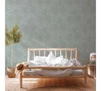 Papier Peint Échantillonné Feuilles De Jungle - Menthe