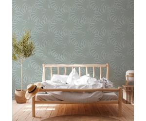 Papier Peint Échantillonné Feuilles De Jungle - Menthe