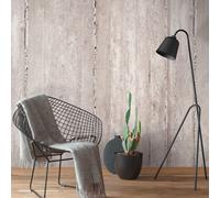 Livingwalls Papier peint mural en béton Motif floral Gris 2,80 m x 1,59 m