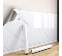 Papier peint effet marbre 0.3mm imperméable, panneau mural décoratif renforcé, crédence adhésive cuisine PVC, carrelage autocollant sallebain, plan travail&meubles(K,60 cm x 300 cm 2 Rolls)