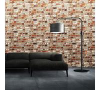 Papier Peint Effet Pierre Ardoise - Rouge Rustique Blanchi Gris Noir Et Plus