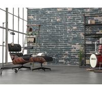 Papier Peint En Brique Peinte 368x248 Cm Design Sombre Murale Cuisine