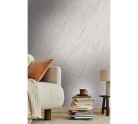 A.S. Création Casual Living 393361 Papier peint intissé aspect marbré Gris argenté métallisé 10,05 m x 0,53 m Fabriqué en Allemagne