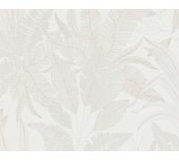 Papier peint en laine, Tropical beige leaves, rouleau : 10,05 m x 0,53 m (5,33 m²), TA-305396542