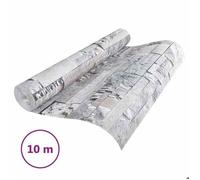 Papier peint en pierre 3d - vidaXL - tissu non tissé - gris - 10 x 0,53 m - facile à couper 5169132