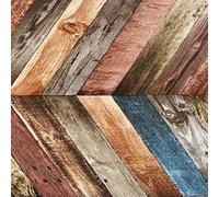 Papier peint en PVC à motif grain de bois pour murs, non auto-adhésif et imperméable, adapté pour les projets de décoration de la maison comme les murs de cuisine et de salle de bain, taille 0 53 x 9