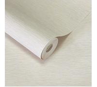 Papier peint en vinyle épais à texture linéaire Roma Crème World of Wallpaper WOW102