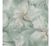 Erismann Papier peint Aurora Liquid Marble Swirl – Métallisé, floral, turquoise (10514-18)