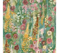 Papier peint en vinyle texturé Delphinium Floral Forest Vert/Rose Grandeco A74601