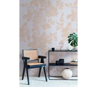 Livingwalls 398771 Papier peint photo intissé Motif fleurs en gris, beige, bleu clair 3,71 m x 2,80 m Fabriqué en Allemagne