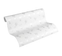 Papier Peint Enfant Little Stars Papier peint intissé 10.05 m x 0.53 m Argent Blanc Fabriqué en Allemagne par Livingwalls 358631 35863-1