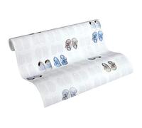 Papier Peint Enfant Little Stars Papier peint intissé 10.05 m x 0.53 m Bleu Blanc Fabriqué en Allemagne par Livingwalls 358622 35862-2