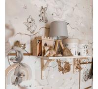 Papier peint enfants au pays des cignes beige TU