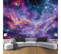 Papier Peint Espace Galaxie 350× 256cm Papier Peint Panoramique Effet 3D, XXL Peinture Murale Poster intissé Tourbillon Nébuleuse, pour Chambre Salon TV Fond