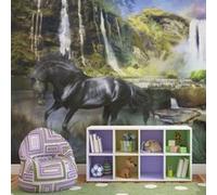 Papier Peint "Étalon Noir & Cascade" 309 x 400 cm Imprimé G