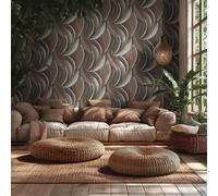 Livingwalls papier peint intissé à motif de feuilles en marron, noir, gris, métallisé - papier peint décoratif 10,05 x 0,53 m Made in Germany - 786553