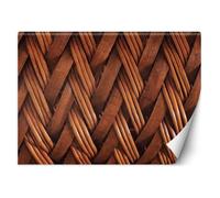 Papier Peint - Feeby - Motif Osier tressé - 300x210 cm - Entoilage 130g/m2 - Marron