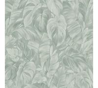 Papier Peint Feuillage Tropical Texturé Vinyle Vert Sauge Erismann 10416-07