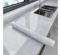 Papier peint Film protecteur pour plan de travail de cuisine imitation marbre et aluminium résistant à l'huile à l'eau et à l'humidité aux hautes températures autocollant opaque effet pierre concass