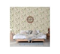 DUTCH WALLCOVERINGS Papier Peint Flamingo Crème et Menthe Revêtement Mural G