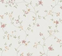 Papier peint fleuri autocollant - papier peint style maison de campagne - papier peint à fleurs rose crème - papier peint avec