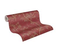 Papier Peint Fleuri Metropolitan Stories 2 A.S. Création Mio - Tokio Papier peint intissé 10.05 m x 0.53 m Métallisé Rouge Fabriqué en Allemagne 378671 37867-1