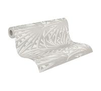 Papier peint intissé vinyl feuilles tropicales gris clair - 53 cm x 10,05 m - livingwalls