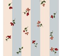 Papier peint fleurs de paris en rayures pink TU