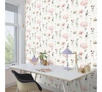 Papier Peint Fleurs Délicates Floral Chambre D'Enfant Rasch 300642 Crème/Rose