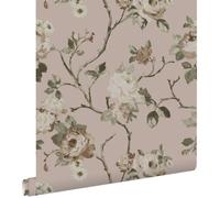papier peint fleurs vintage vieux rose 53 cm x 10.05 m - ESTAhome