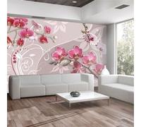 Papier peint Flight of pink orchids-Taille L 250 x H 175 cm Imprimé G
