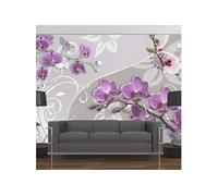 Papier peint Flight of purple orchids-Taille L 400 x H 280 cm