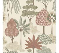 Papier peint floral Akiko Rose/Vert Belgravia 2333