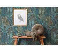 AS Creation Fougère Feuilles Papier Célèbre Jardin Botanique Vinyle Teal 39347-3