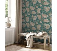 A.S. Création Attractive 2 390254 Papier peint intissé Motif floral Vert doré 10,05 m x 0,53 m Fabriqué en Allemagne