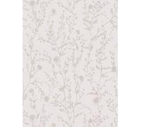 Papier Peint Floral Avec Motif Floral - Rose Clair, Gris Clair