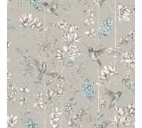 Papier Peint Hummingbird Floral Charm - Or Doux - Holden 12394
