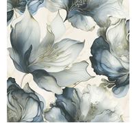 Papier peint floral Elysian bleu/or World of Wallpaper AF0033