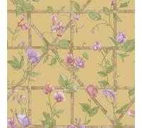 Papier Peint Floral En Treillis Ocre Holden 14201 Pour Une Maison Élégante