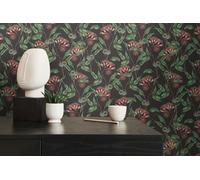 Livingwalls Papier peint intissé 394301 Motif jungle Noir/vert 10,05 x 0,53 m pour 5,33 m²