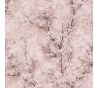 Papier peint floral Profhome 374204-GU papier peint intissé lisse au style aquarelle scintillant rose brun blanc 5,33 m2