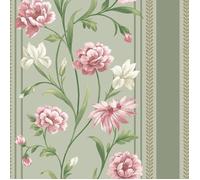 Papier peint floral Raya Sauge Vert / Rose Belgravia 757