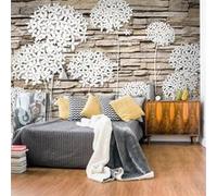 Papier peint Flowers on the Stone-Taille L 400 x H 280 cm Imprimé