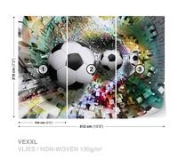 Papier Peint Football Chambre D'Enfants Mural Coloré + ADHÉSIF GRATUIT Soccer