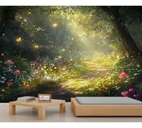 Papier peint forêt chemin rêveur paysage naturel mural déclaration murale restaurant dîner à grande échelle art décoration photo accent panoramique (non autocollant)