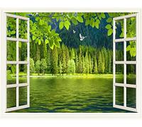 Papier Peint forêt Papier Peint 3D Intissé Peinture Murale Tapisserie Photo Poster Tableaux Muraux Salon Chambre Bureau Couloir Mural Décoration 350cm×256cm(LxH)
